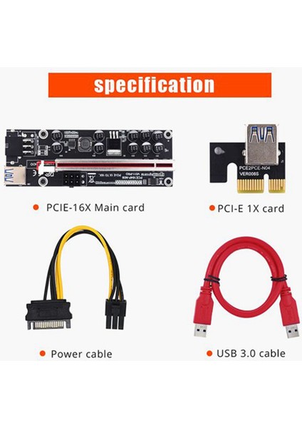 Sagrado 2 Adet Pcıe Adaptör Kartı VER011 Pro Grafik Kartı Uzatma Kablosu Seti Pcı-E 1x Ila 16X USB 3.0 Adaptör Kartı Btc Madencilik Için (Yurt Dışından) indirimleri