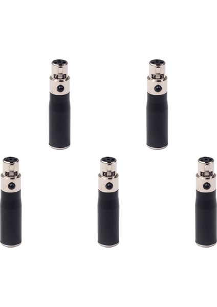 5x Xlr Mini 3 Pin Erkek 4 Pin Dişi Ses Adaptörü Fiş Konnektörü Hi-Fi Sinyal Dönüştürücü Adaptör (Yurt Dışından)
