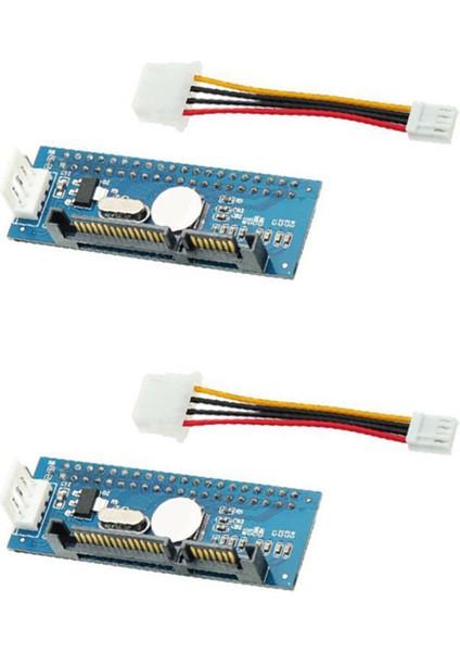 2x 3,5 Inç Ide - Sata Adaptör Kartı Masaüstü Ide Optik Sürücü - Sata Dönüştürücü Paralel Bağlantı Noktasından Seri Bağlantı Noktasına (Yurt Dışından)