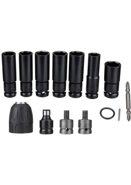 14 In 1 7 Kollu 14-22MM Elektrik Anahtarı Hex Soket Kulaklık Seti Kiti Elektrik Anahtarı Adaptörü Darbeli Anahtar Matkap (Yurt Dışından)