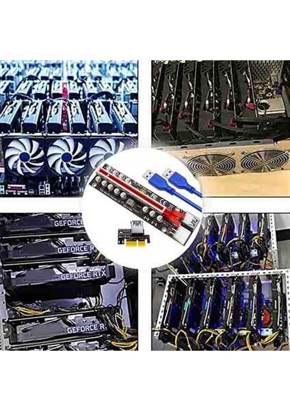 Sagrado 6 Adet Pcı-E X1 To X16 Usb3.0 6pın Grafik Uzatma Kablosu Adaptör Kartı Için 12 Katı Kapasitör ile B250 B250C B75 Btc (Yurt Dışından) fırsatları