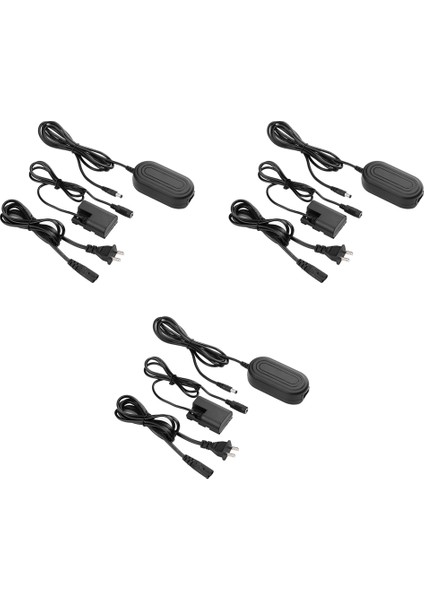 3x E6 Ac Güç Kaynağı Lp-E6 LP-E6N Dc Çoğaltıcı Kukla Adaptör Kamera Şarj Cihazı 5ds 5ds R 5d (Abd Tak) (Yurt Dışından)