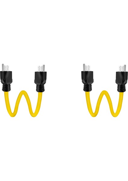 2x Erkek Uzatma Kablosu, Rv ve Jeneratör Adaptör Kablosu, Transfer Anahtarı Için 5-15P, 12AWG 125V Çift Erkek Uzatma Kablosu (Yurt Dışından)