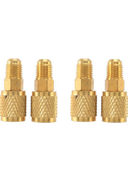 2x R410A Adaptör 5/16 Inç Sae Dişi Hızlı Bağlantı Elemanları - 1/4 Inç Sae Erkek Flare, Mini Bölünmüş Sistem Için Kullanılır, Düz Tip (Yurt Dışından)