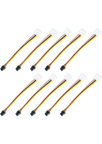 10 Adet 4 Pin 6 Pin Güç Kablosu Konektörü Büyük 4p 6p Grafik Kartı Güç Kablosu Adaptör Kablosu (Yurt Dışından)