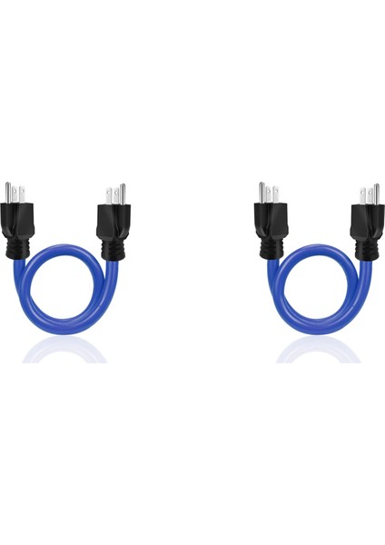 2x 3prong Fiş Çift Erkek Uzatma Kablosu, Körüklü Koruyucu Kapak, Transfer Anahtarı Için Adaptör Kablosu, 12AWG 125V (Yurt Dışından)