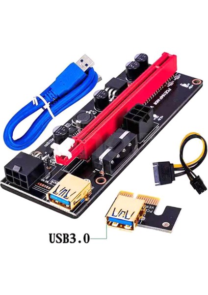 Sagrado Oci-E Adaptör Kartı USB 3.0 Yükseltici Kablo Pcı-E Grafik Kartı Kablosu Yükseltici Kart USB Genişletici VER009SPCI-E Adaptör Kablosu 2 Adet (Yurt Dışından)