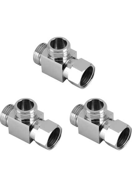 3x Pirinç 3 Yollu Su Yönlendirici Adaptörü Hızlı Kurulum Banyo Duş Bide Açısı Yedek Vana Konnektörü (Yurt Dışından)