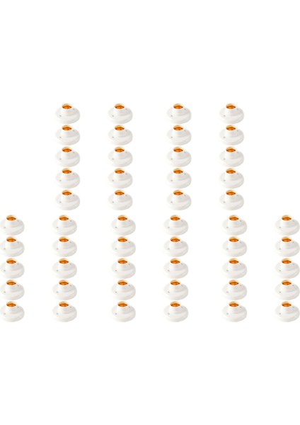 50 Adet E27 Plastik Vidalı Lamba Tutucu Yuvarlak Lamba Tutucu Ampul Soket Tutucu Adaptörü (Yurt Dışından)