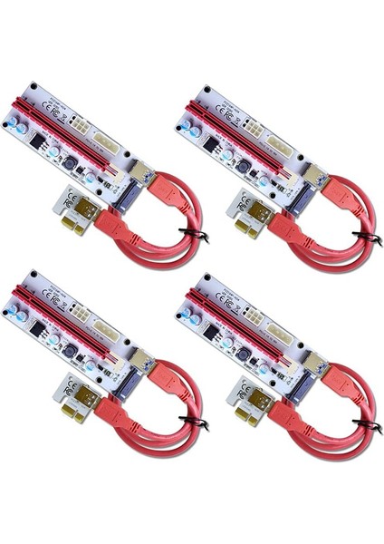 Sagrado 4'lü Paket Ver 008S Çoklu Güç 16X - 1x Güçlendirilmiş Yükseltici Adaptör Kartı 60 cm USB 3.0 Uzatma Kablosu - Gpu Yükseltici (Yurt Dışından)