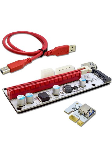 Sagrado 4'lü Paket Ver 008S Çoklu Güç 16X - 1x Güçlendirilmiş Yükseltici Adaptör Kartı 60 cm USB 3.0 Uzatma Kablosu - Gpu Yükseltici (Yurt Dışından) modelleri