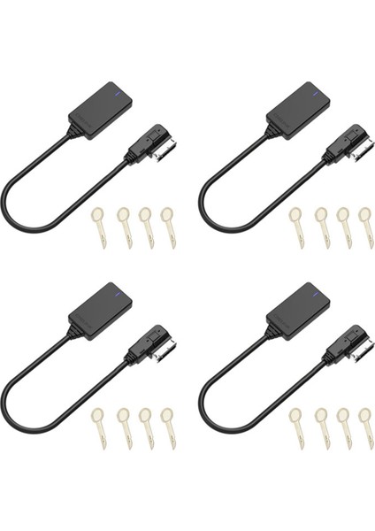 4x Mmı Kablosuz Aux Bluetooth Adaptör Kablosu Ses Müzik Otomatik Bluetooth Için A3 A4 B8 B6 Q5 A5 A7 R7 3g (Yurt Dışından)