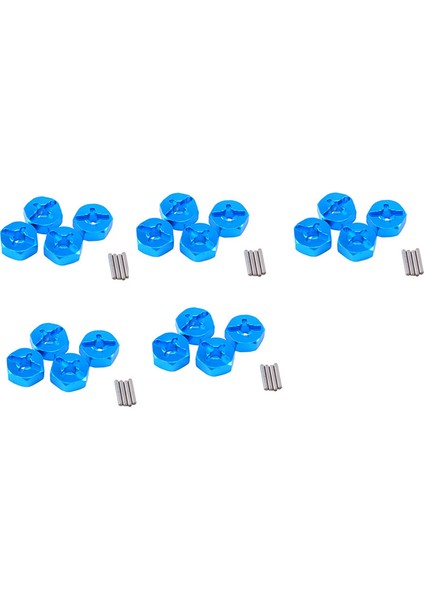 20 Adet Altıgen Birleştirici Jant Hex 7mm Yükseltme 12MM Metal Adaptörü 1/18 A949 A959 A969 A979 K929 (Yurt Dışından)