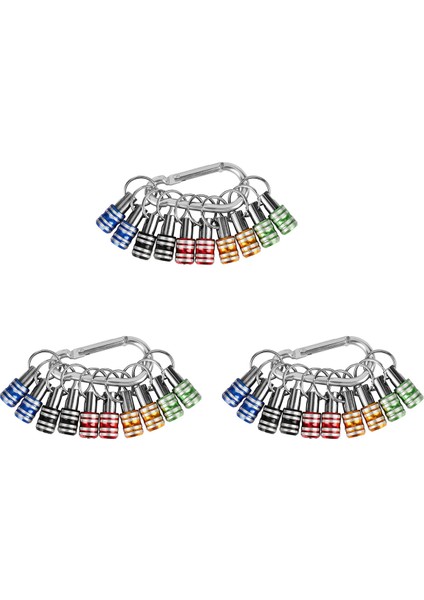 30 Adet 1/4 Inç Altıgen Tornavida Uçları Tutucu Uzatma Çubuğu Anahtarlık Vida Adaptörü Matkap Matkap Uçları Tutucu (5 Renk) (Yurt Dışından)