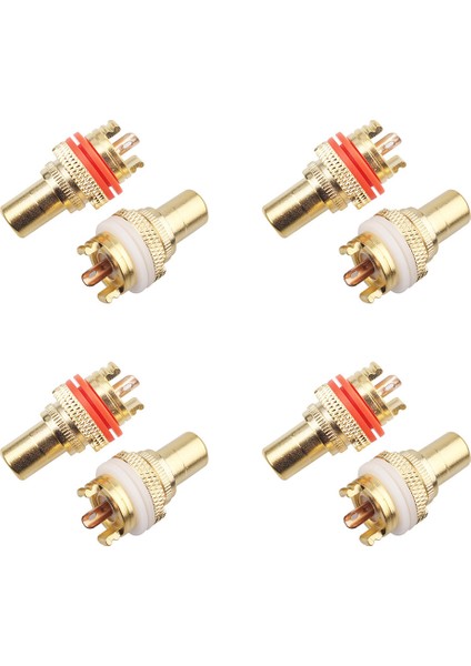 Sagrado Adet Rca Jack Hıfı Terminalleri Pom Yalıtım Rca Soket Adaptörü Av Terminali Fono Konektörü, Altın, Altın Kaplama (Yurt Dışından)