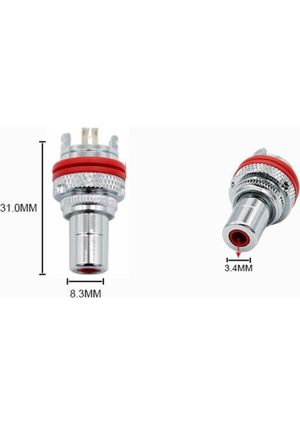 Sagrado Adet Rca Jack Hıfı Terminalleri Pom Yalıtım Rca Soket Adaptörü Av Terminali Fono Konektörü, Altın, Altın Kaplama (Yurt Dışından) fırsatları