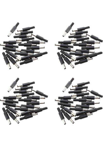 80 Adet Siyah 2.5mm x 5.5mm Dc Power Erkek Fiş Jak Adaptörü (Yurt Dışından)