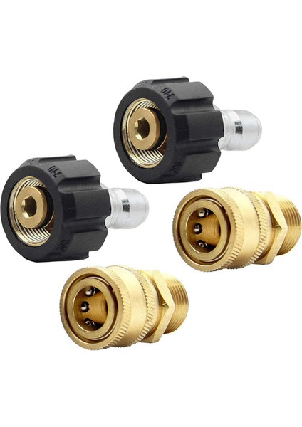 2x Yüksek Basınçlı Yıkama Makinesi Adaptör Seti Hızlı Bağlantı Kiti, Metrik M22-15MM, TWIS292 (Yurt Dışından)