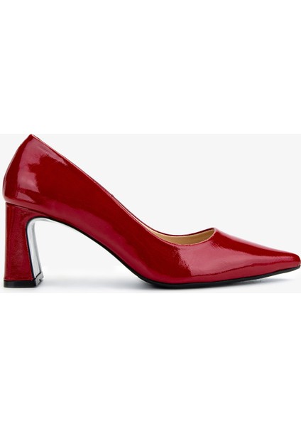 Kadın Hakiki Deri Kırmızı Topuklu Ayakkabı 492 55653 Bn Ayk Y25 Kırmızı