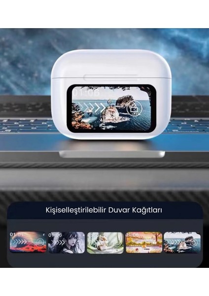 Airpods 4. Nesil Kablosuz Kulaklık – Şarj Kutusu Ekranlı, Müzik ve Çağrı için ideal