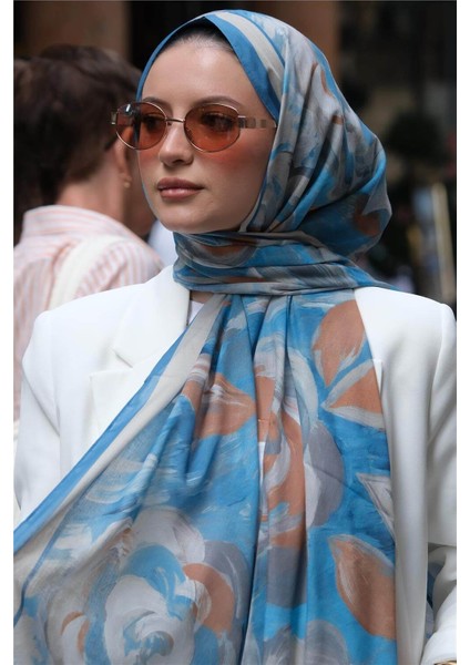 Soft Batik 0343 Mavi Şal