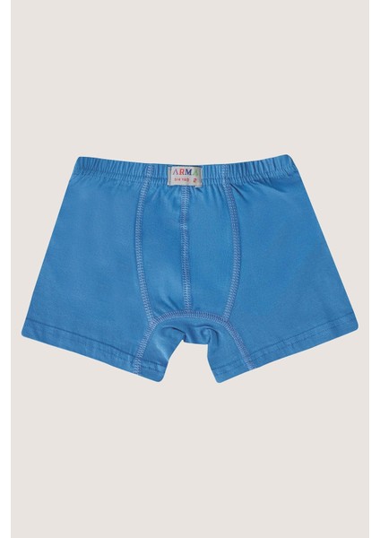 Erkek Çocuk Pamuklu Yumuşak ve Esnek Likralı boxer 3'lü Mavi Sarı Bordo modelleri