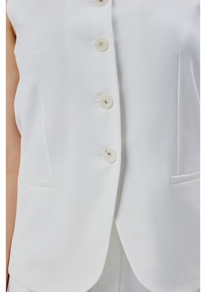 Ekru Regular Fit Astarlı Askılı Yelek modelleri