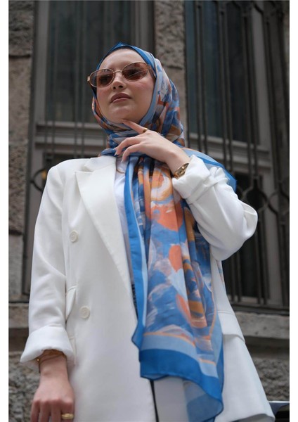 Soft Batik 0343 Kot Mavi Şal