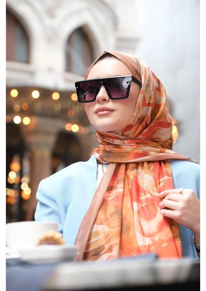 Soft Batik 0343 Turuncu Şal