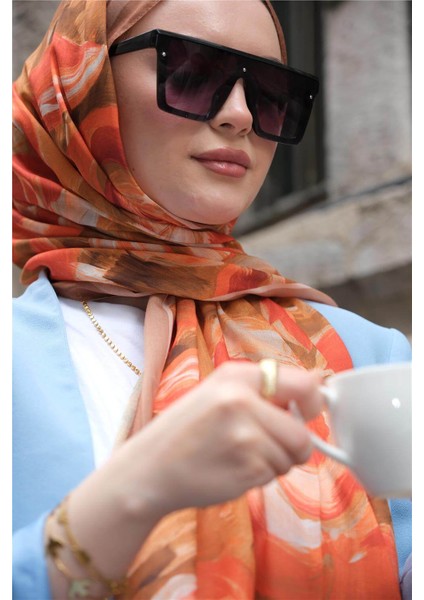 Soft Batik 0343 Turuncu Şal