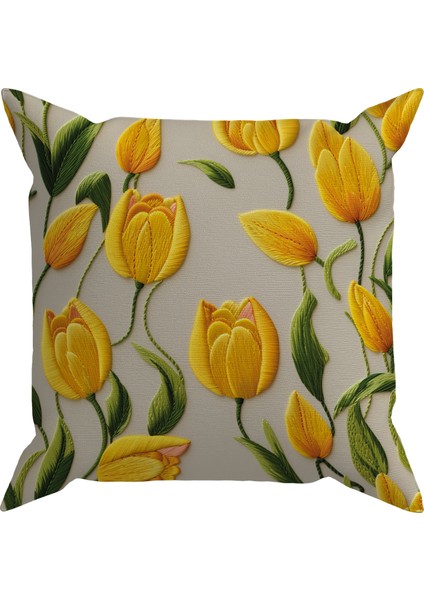 Embroıdery Ds1 Dijital Baskılı Kırlent Kılıfı