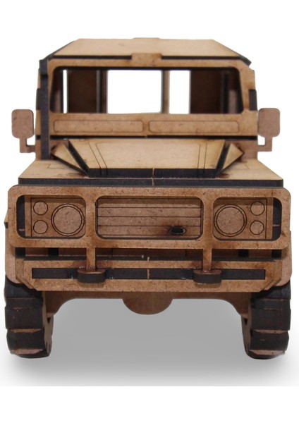 Ahşap 4x4 Off-Road Araç Maketi - 132 Parça 4x4 Model Araba - 3D Land Rover Defender Puzzle