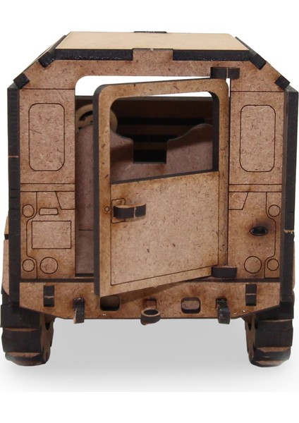 Ahşap 4x4 Off-Road Araç Maketi - 132 Parça 4x4 Model Araba - 3D Land Rover Defender Puzzle