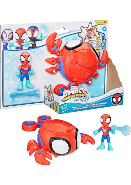 Marvel Spidey And His Amazing Friends Water Webs Spider-Crab Figür Seti