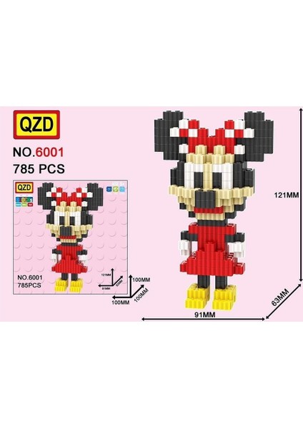Minnie Mouse 785 Parça Mini Blocks