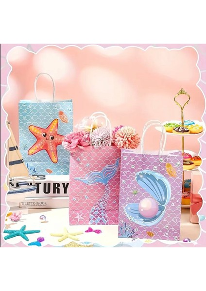 Deniz Kızı Temalı Parti Hediye Çanta Seti - 30 Adet