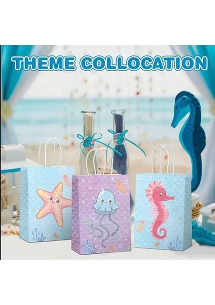 Deniz Kızı Temalı Parti Hediye Çanta Seti - 30 Adet modelleri