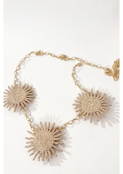 Güneş Figürlü Altın Kadın Kemer modelleri