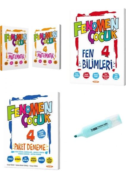 4.sınıf Matematik-1-2 Fen Bilimleri Soru Bankası ve Paket Deneme