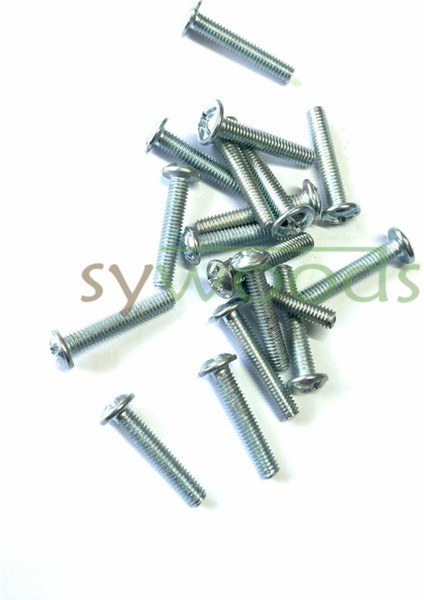 Kulp Vidası M4 4X22 mm 25 Adet Portmanto Çekmece Mobilya Kulp Vidası