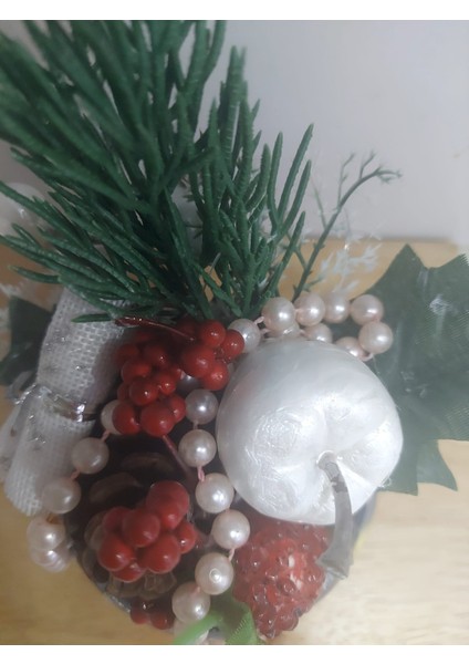 Çap 10CM Yükseklik 15CM Yılbaşı Noel Masaüstü Süs 1 Adet fiyatları