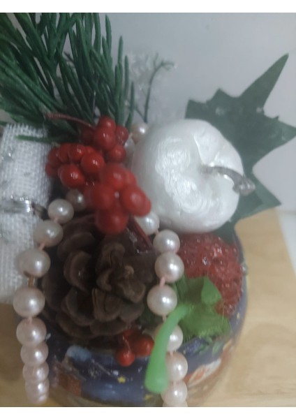 Çap 10CM Yükseklik 15CM Yılbaşı Noel Masaüstü Süs 1 Adet modelleri