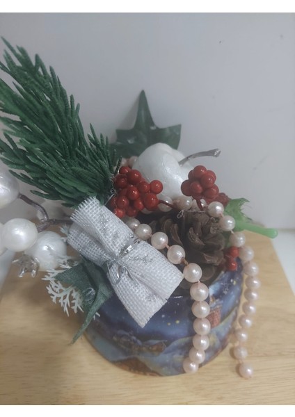 Çap 10CM Yükseklik 15CM Yılbaşı Noel Masaüstü Süs 1 Adet indirimleri