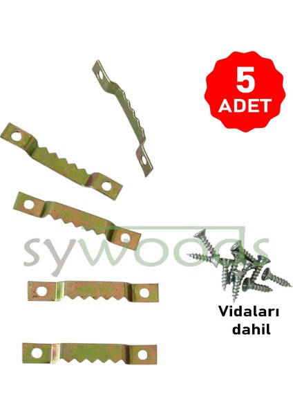 Küçük Timsah Tablo ve Çerçeve Askısı 5 Adet Vidalı Sarı Renk