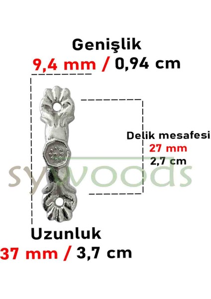 Dekoratif Mini Zamak Kulp 4 Adet Vidalı Kutu Aksesuar Antik Sarı modelleri