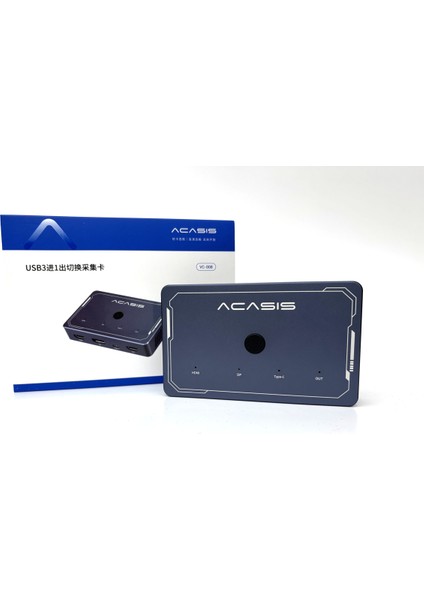 4K 60Hz Kayıt Cihazı, Pass-Through, Bilgisayar Bağımsız Offline Kayıt , HDMI In 4K60,DISPLAY Port In 4K60, Type-C In 4K60, Konsol ve Mikser Bağlantılı, RGB24/YUY2/NV12/MJPEG 3 In 1 (VC008)