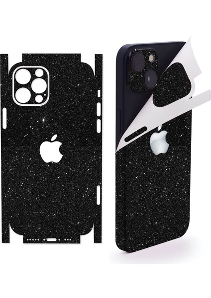 Tecno Spark 20 Pro Plus Için Uyumlu 360 Full Arka ve Yan Kaplama Koruma Sticker -Simli Siyah