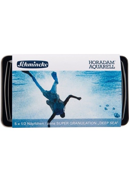 Horadam Aquarell Taş Tablet Sulu Boya Seti Supergranulation Deep Sea Yarım Tablet 5 Renk Metal Kutu modelleri