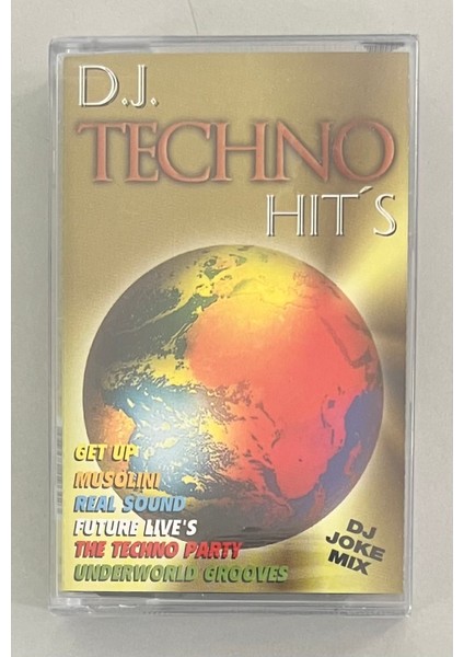 Dj Techno Hits Kaset (Jelatininde Sıfır Orjnal Dönem Baskı Kaset)