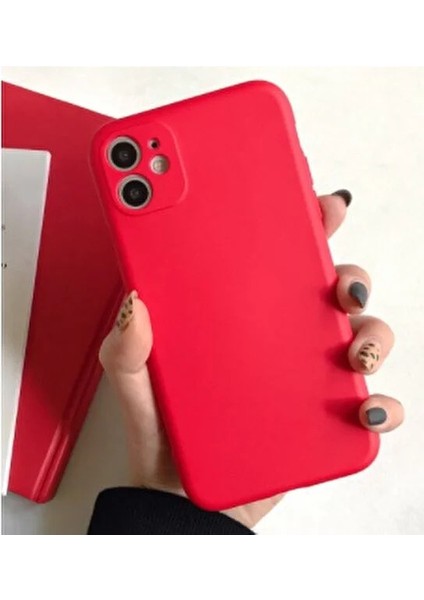 iPhone 11 Kılıf Kamera Korumalı Kırmızı Silikon Kılıf modelleri